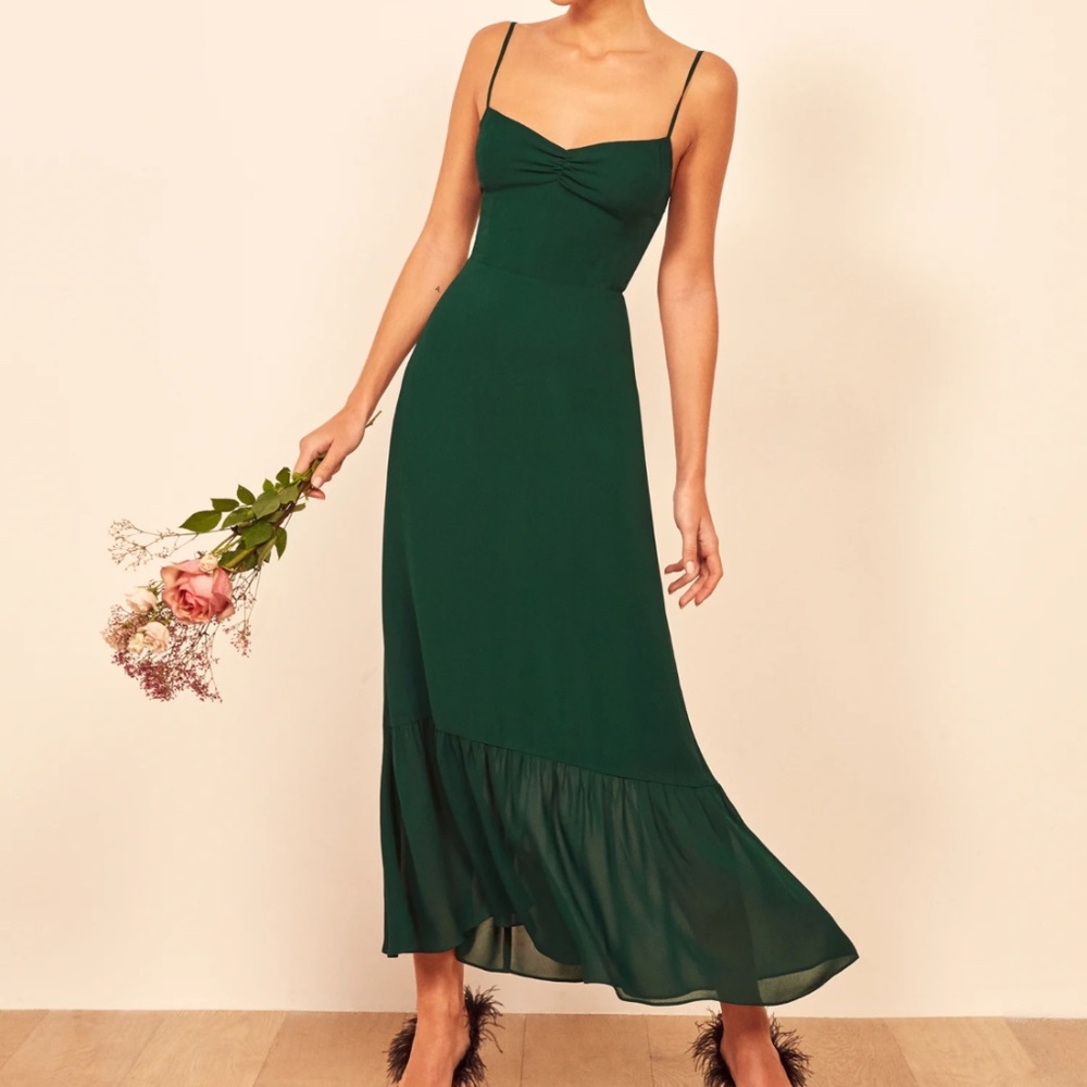 Reformation Emersyn Emerald Dress